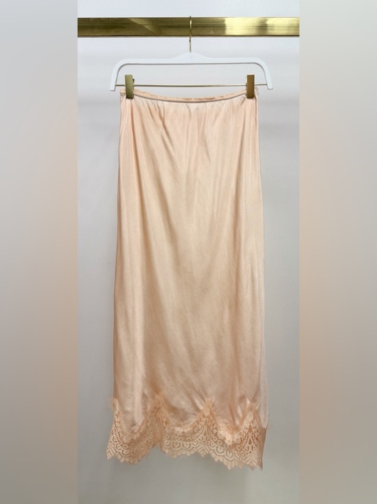 Milio Milano Dresses & Skirts - (235132/6292-APRI) VISCOSE MAXI SKIRT WITH LACE HEM